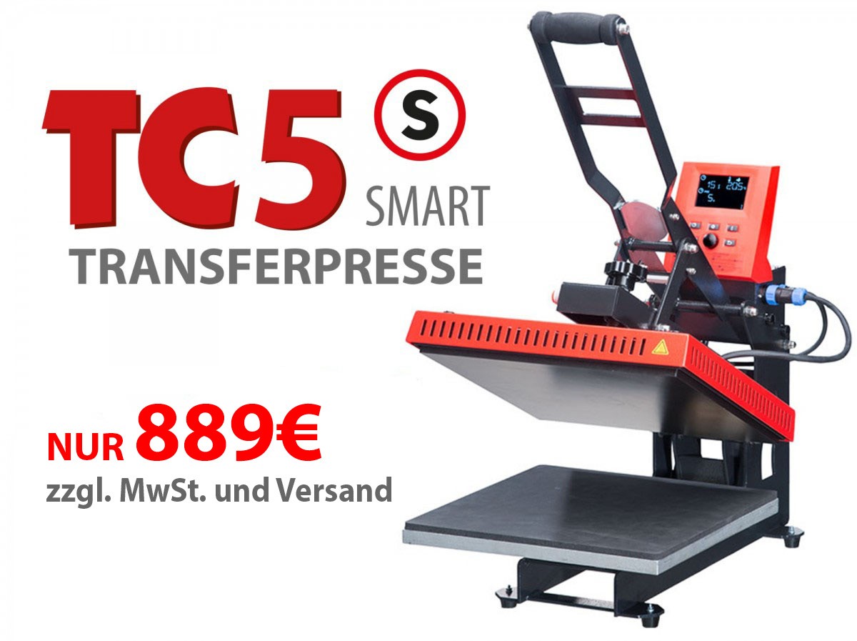 Secabo TC5 SMART Transferpresse 38 x 38 cm + Bluetooth